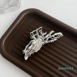 Headwear Hair Accessories Korea Fashion Girls Silver Metal Butterfly Claws Clips Wholesale Large Zinc Alloy Pins for Women