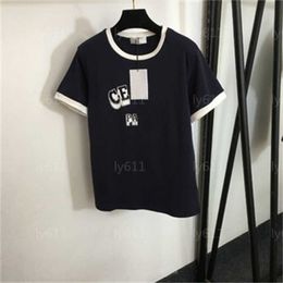 Womens T Shirt Women Summer Tshirt Designer Tops 3D Letter Printed Short Sleeve Color Block Round Neck Fashion Top Loose Casual Versatile T-shirt Woman Tshirt Clothes