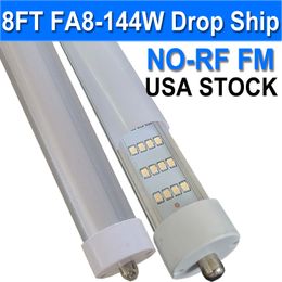 T8 T10 T12 8FT LED Tube Light Bulbs, 144W 6500K Daylight White, Single Pin Fa8 LED Replacement Fluorescent Fixture ,Ballast Bypass, Workshop Garage usastock