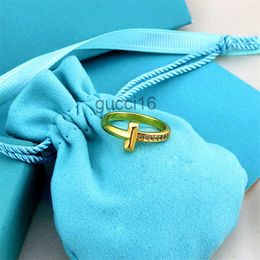 Band Jewellery Fashion Gold Rings t Diamond Rose Simple Cross Couple Ring Versatile Colourless Cool X1oq SM5Y