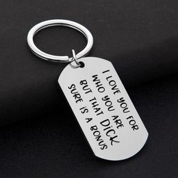 Couples Funny keychain I Love You For Who But That Dick Pussy Sure Is A Bonus Keychains Boyfriend Girlfriend Husband Wife319Z