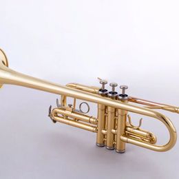 High quality C key professional trumpet phosphor bronze gold-plated jazz instrument professional-grade tone Trumpet three tone