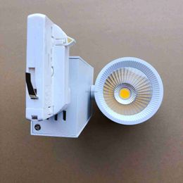 Track Lights 4 Wires 3 Phase 40W COB LED Track Light Spotlight 40W LED Rail Light Ceiling Lamp AC85-265V for Home Shop Stores Indoor Lighting YQ240124