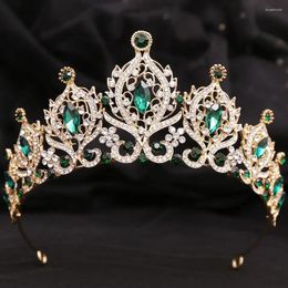 Hair Clips DIEZI Baroque Elegant Bride Crystal Crown For Women Girls Wedding Headwear Queen Bridal Tiaras Dress Accessories Headbands