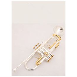 New stradivari top trumpet LT180S-72 instrument Bb trumpet gold-plated pro music free