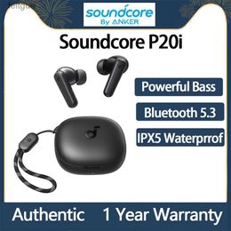 Cell Phone Earphones Anker Soundcore P20i TWS True Wireless Bluetooth Earbuds Powerful Bass Earphone Water Resistant Gaming Headset with mic YQ240202