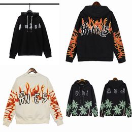 Designer Clothing Fashion Sweatshirts Palmes Angels Broken Tail Shark Letter Flock Embroidery Loose Relaxed Men's Women's Hooded Sweater Casual Pullover jacket #7l