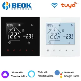 Smart Home Control Beok Tuya WiFi Thermostat For Electric Heating Water Gas Boiler Temperature Controller Work With Alexa Google Alice