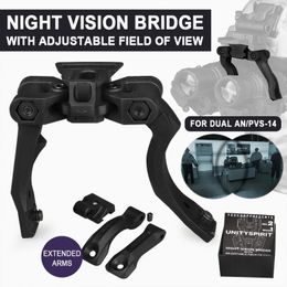 Outdoor sports PVS-14 night vision binocular bending bracket helmet bridge bracket