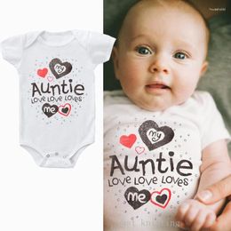 Rompers I Love My Grandpa And Grandma&My Auntie Loves Me Printed Boys Girls Infant Playsuits One Piece Lovely Baby Kid Romper Bodysuit