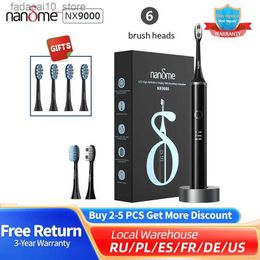 Toothbrush Nandme electric toothbrush ultrasonic NX9000 NX8000 NX7000 IPX7 waterproof intelligent toothbrush deep cleaning and whitening toothbrush Q240202