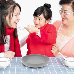 Dinnerware Sets Anti-spill Dinner Plate For The Elderly Handicapped Senior Anti-fall Self Feeding Dish Dining Silica Gel Proof