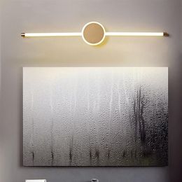 Modern Minimalist Led Indoor Wall Lamps Mirror Bathroom Light Lighting Fixture Makeup Luminaire Fashionable Design Warm White Lamp248P