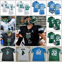 Green Tulane Wave Michael Pratt Blue Football Jerseys Tyjae Spears College Matt Forte Williams Clark Keys III Jackson Celestine Clayton W High