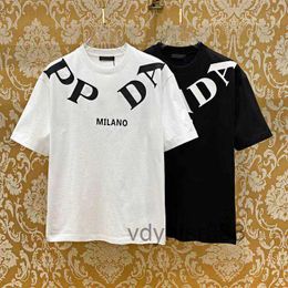 Advanced Edition Mens T-shirt France Italian Fashion Clothing Two Pr Letters Graphic Print on Cotton Round Neck Praaa 3xl 4xl 5xl Short Sleeve HQOV