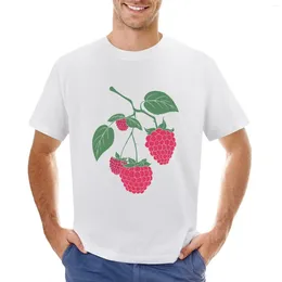 Men's Polos Raspberries T-shirt Boys Whites Korean Fashion Anime Clothes Plus Size Tops Fitted T Shirts For Men