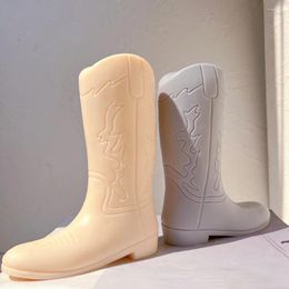 Craft Tools Cowboy Style Boot Silicone Candle Mold Shoes Soy Wax Mould Boots Home Decorative Art