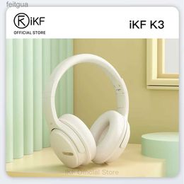 Cell Phone Earphones iKF K3-Wireless Bluetooth Headphones Call Noise Cancelling Wired Headset Bass Stereo Sound 50 Hours Dual Device Connexion YQ240202