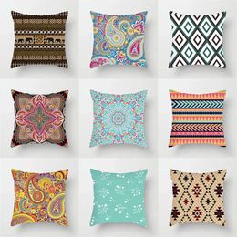 Pillow Mandala Geometry Boho Case Aesthetics Decorative Cover Elegant Luxury Decor Sofa Bedroom B0002