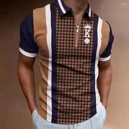 Men's Polos Polo Shirt For Men Poker Graphic Tops Sports Golf Clothing Alphabet Casual Designer T Short Sleeve Tee Oversize