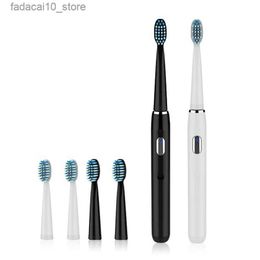 Toothbrush Rechargeable electric toothbrush with 4 cleaning modes sonic electric toothbrush 2-minute intelligent timed USB charging Q240202