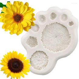 Baking Moulds Daisy Sunflower Stamen Silicone Mold Fondant DIY Cake Decorating Tools Sugarcraft Chocolate Gumpaste Candy Polymer Clay Mould