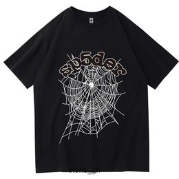 Men's T-shirts Designer Man 555 t Shirt Foaming Printing Spider Web Pattern Women Tshirt Basketball the Letter Casual Spring Summer Ltb1