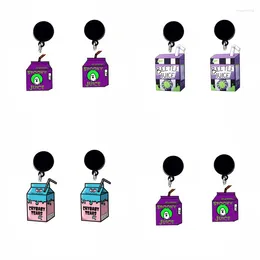 Dangle Earrings Juice Box Acrylic Charms Drop Earring Epoxy Drink Crybaby Tears Spooky Beetle For Women Jewellery Gift