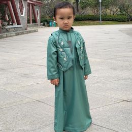 Ethnic Clothing Muslim Kids Girls Boy Prayer Dress Hijab Abaya Robe Arab Dubai Children Ramadan Kaftan Headscarf Islamic Eid Party Gown