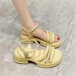 Dress Shoes Anti Slip Number 36 Very High Heel 2024 Spring Woman Sneakers Sport High-end Casual Year's Resort