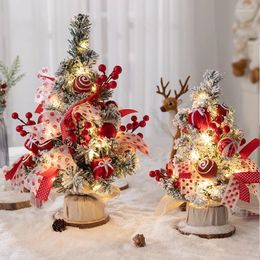 Christmas Decorations 30/40CM Mini Desktop Tree Simulated Cedar Home Shopping Mall Window 2024 Add Year Atmosphere