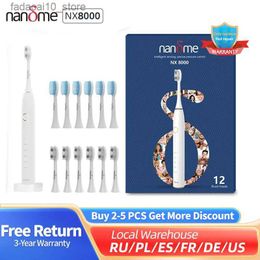 Toothbrush Nandme NX8000 Intelligent Sonic Electric Toothbrush Deep Cleaning Toothbrush IPX7 Waterproof Micro Vibration Deep Cleaning Whitening Agent Q240202