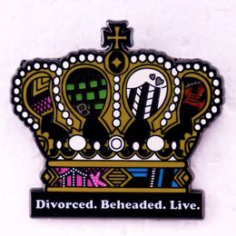 Brooches SIX Crown Enamel Pin The Musical Badge Divorced Beheaded Live Brooch Jewelr