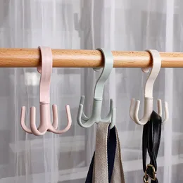 Hooks Space Saving Rotated Hanger Wardrobe Clothes Rack Organiser Bag Shoes Belt Scarf Hanging Closet