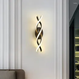 Wall Lamp Modern LED Light Nordic Spiral For Living Room Dining Bedroom Bedside Indoor Decorative Fixtures AC90V-260V