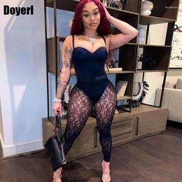 Women's Two Piece Pants See Through Sexy 2 Sets Womens Outfits Party Club Rave Festival Outfit Bodysuit Top And Lace Leggings Women