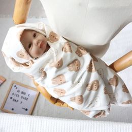 Blankets Cotton Baby Blanket Swaddle Wrap Babies Accessories Born Items Cartoon Diapers For Plaid Infant Bedding Mother Kids