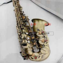 KALUOLIN Best quality Antique copper Alto saxophone Eb Music instrument Brass with mouthpiece. Case free shipping