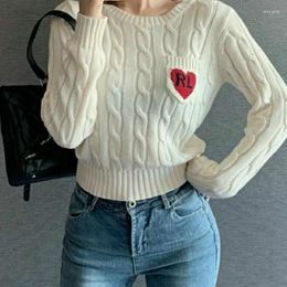 Women's Sweaters Knitted Long Sleeve Jumper Warmth Pattern Pullover Women Winter Fashion Sweater Korean Lady Preppy Sweet Tops Female