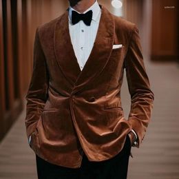 Men's Suits Slim Fit Men Double Breasted Formal Wedding Tuxedo 2024 Custom Groom 2 Pcs Male Fashion Smoking Velvet Jacket With Pants