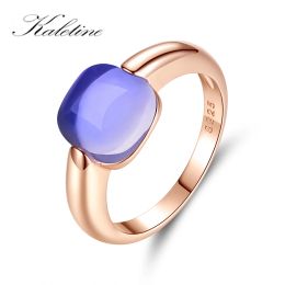 Rings KALETINE Crystals Luxury 925 Sterling Silver Rings For Women New Elegant Wedding Party Rings Jewellery Accessories Girl Mom Gift