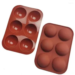 Baking Moulds 6 DIY Cavity Half Sphere Circle Silicone Chocolate Cupcake Cake Mould Pan Decorative Fondant Mould ToolS