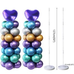 Party Decoration MEIDDING Supplies Balloon Column Plastic Arch Stand With Base And Pole For Birthday Decor Ballons Holder294r