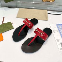 Luxury Designer g Slippers Slippers Fashion Leather slides Chain Metal Thin Black Flip Flops Brand Beige Sandals Flippers Flip flogs causal flip flop for Lady 18