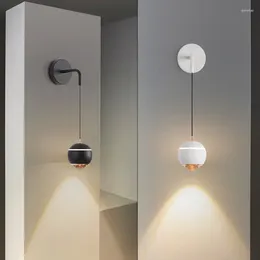Wall Lamp LED Modern Nordic Living Room Aisle Corridor TV Sofa Background Sconce Light Bedroom Bedside Home Decor Lighting