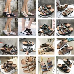 Designer Oasis sandal Sandals Natural leather heel Slides Fashion Beach Women's Slippers Bleu Clair Letter Slide