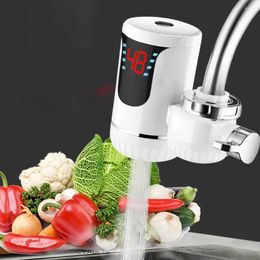 Kitchen Faucets Electric Faucet Water Heater Dual-purpose Tankless Heating LED Display EU