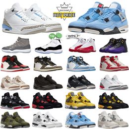 Jumpman 1 3 4 5 6 11 13 Jordensss Scarpe da basket Grigio 11s Bianco Cemento 5s 6s Palomino 12S Momenti Militare Black Cat Thunde 4s Cherry Scarpe da ginnastica sportive Sneakers