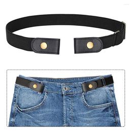 Belts Men Women Universal Accessory Black Adjustable Stretch Elastic Invisible Solid No Buckle Belt Kids Adults Jeans Pants Soft Waist