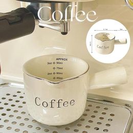 Measuring Tools 3oz/90ml Ceramic Cups Espresso Extraction Cup Transfer Milk With Scale Kitchen